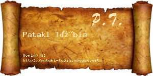Pataki Tóbia névjegykártya
